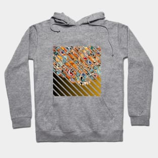 Brown gradient Floral abstract illustration truck art Hoodie